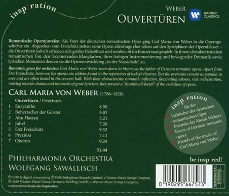 Overtures - CD Audio di Carl Maria Von Weber - 2