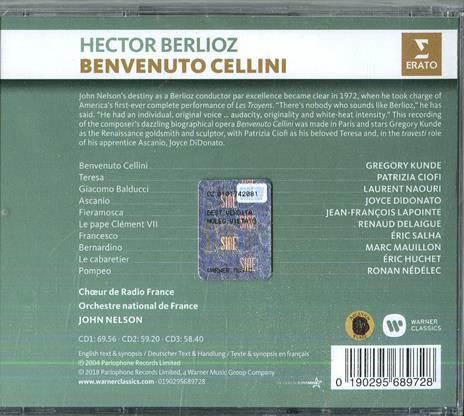 Benvenuto Cellini - CD Audio di Hector Berlioz,Patrizia Ciofi,Gregory Kunde,John Nelson,Orchestre National de France - 2
