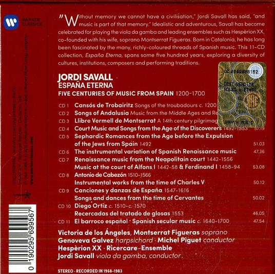 España eterna - CD Audio di Jordi Savall - 2