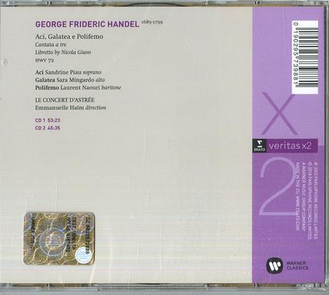 Aci, Galatea e Polifemo - CD Audio di Emmanuelle Haim,Georg Friedrich Händel,Le Concert d'Astrée - 2