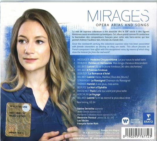 Mirages - CD Audio di Alexandre Tharaud,François-Xavier Roth,Sabine Devieilhe - 2