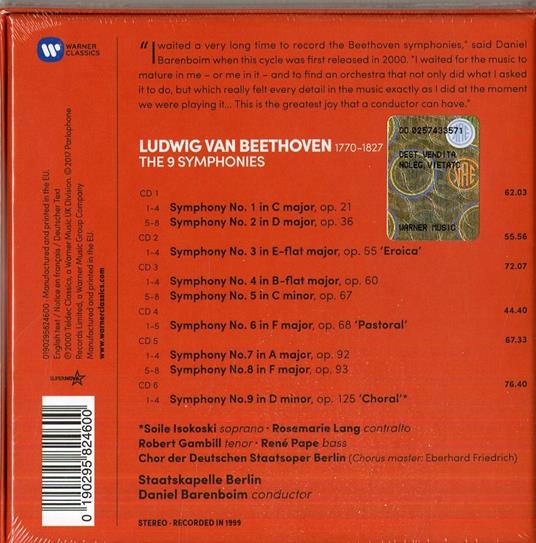 Le 9 sinfonie - CD Audio di Ludwig van Beethoven,Staatskapelle Berlino,Daniel Barenboim - 2