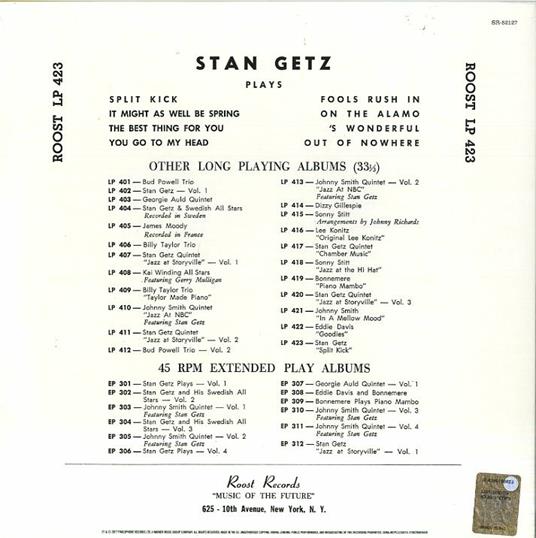Split Kick (Mono Edition) - Vinile 10'' di Stan Getz - 2