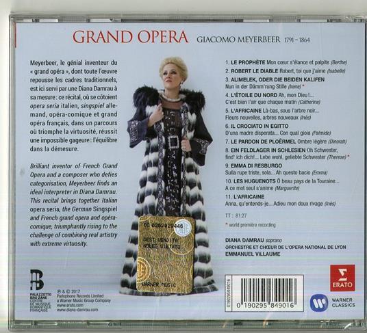 Grand Opera - CD Audio di Giacomo Meyerbeer,Orchestra dell'Opera di Lione,Diana Damrau,Emmanuel Villaume - 2