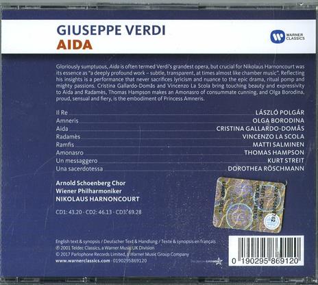 Aida - CD Audio di Giuseppe Verdi,Nikolaus Harnoncourt,Vincenzo La Scola,Cristina Gallardo-Domas,Wiener Philharmoniker - 2
