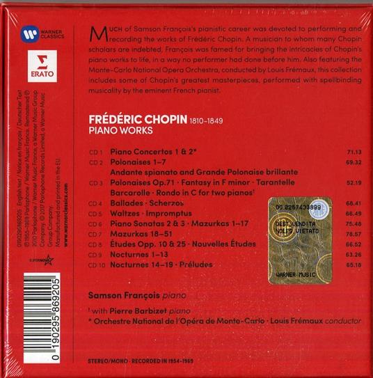 Musica per pianoforte - CD Audio di Frederic Chopin,Samson François - 2