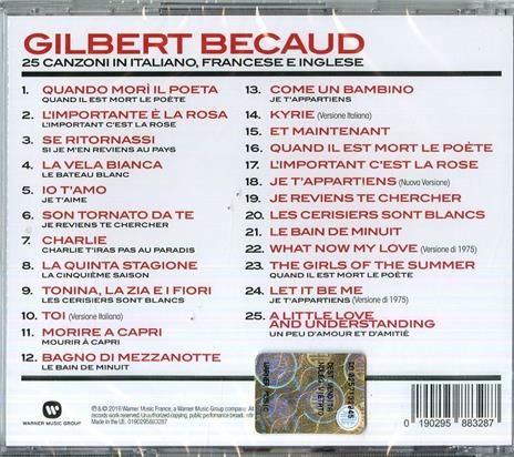 25 Canzoni in italiano, francese e inglese - CD Audio di Gilbert Bécaud - 2
