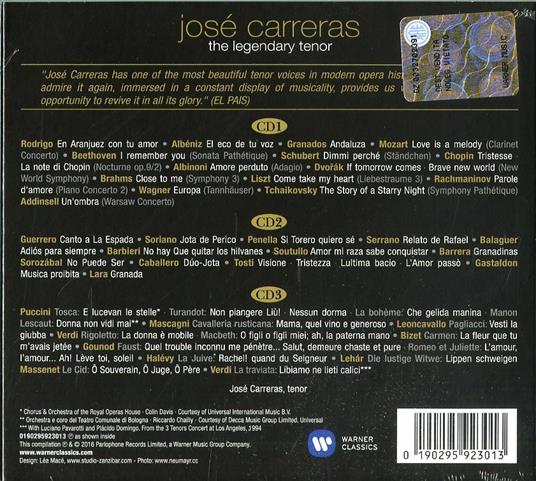 The Legendary Tenor - CD Audio di José Carreras - 2