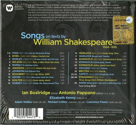Shakespeare Songs - CD Audio di Ian Bostridge - 2
