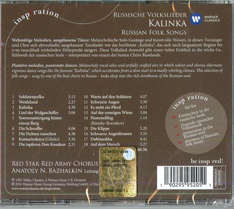 Kalinka. Canzoni popolari russe - CD Audio di Red Star Red Army Chorus - 2