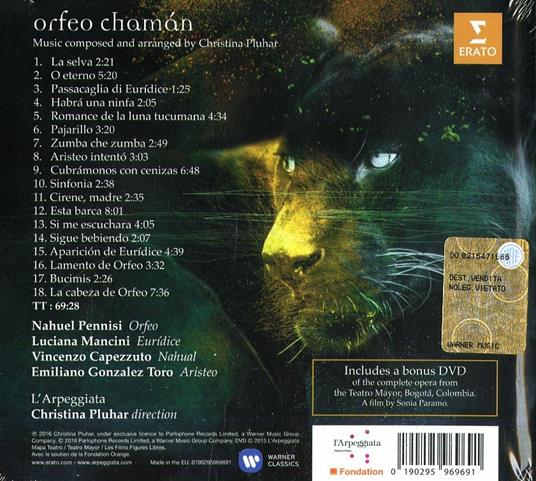 Orfeo Chaman (Deluxe Edition) - CD Audio + DVD di Christina Pluhar,L' Arpeggiata - 2