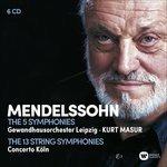 Sinfonie complete - CD Audio di Felix Mendelssohn-Bartholdy,Kurt Masur,Concerto Köln,Gewandhaus Orchester Lipsia