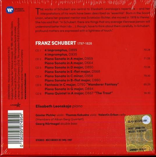 Musica per pianoforte - CD Audio di Franz Schubert,Elisabeth Leonskaja - 2