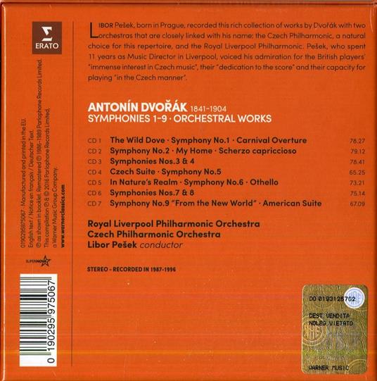 9 Sinfonie - Musica orchestrale - CD Audio di Antonin Dvorak,Libor Pesek - 2