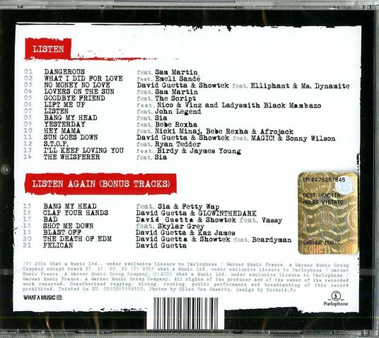 Listen (Ultimate Edition) - CD Audio di David Guetta - 2