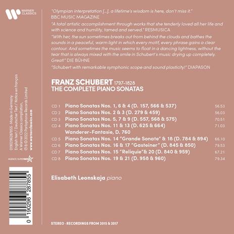 The Complete Piano Sonatas - CD Audio di Franz Schubert,Elisabeth Leonskaja - 2