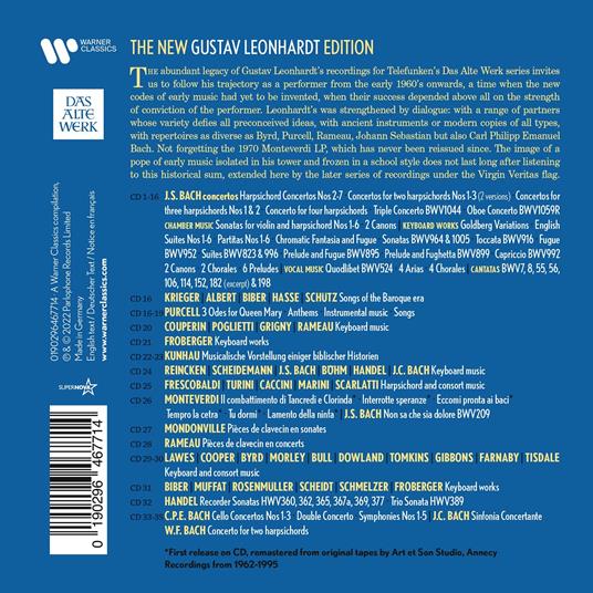 The New Gustav Leonhardt Edition - CD Audio di Gustav Leonhardt - 2