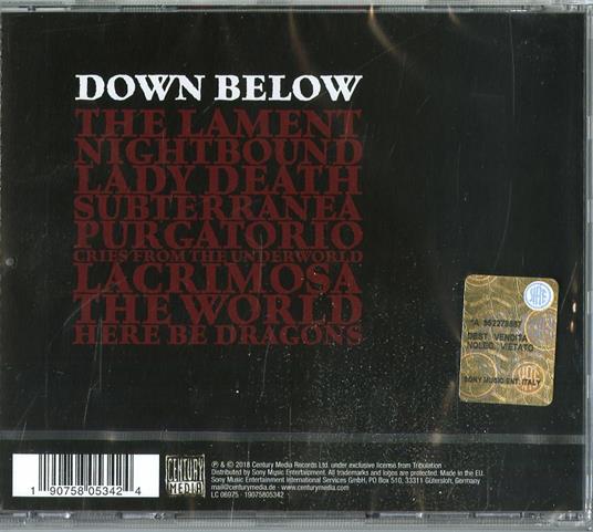 Down Below - CD Audio di Tribulation - 2
