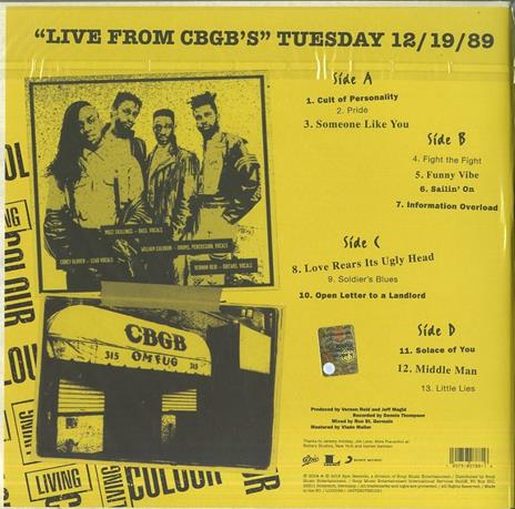 Live from CBGB's (Limited Edition) - Vinile LP di Living Colour - 2