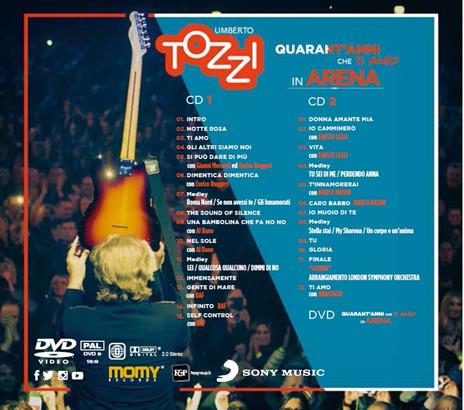 Live all'Arena di Verona. 40 Anni che ti amo - CD Audio + DVD di Umberto Tozzi - 2