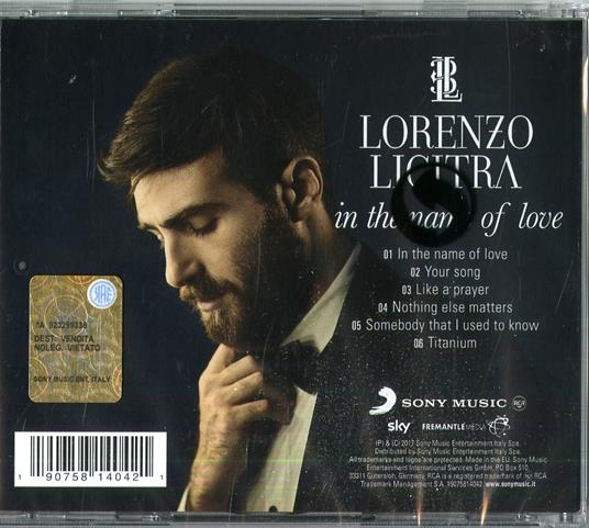 In the Name of Love (X Factor 2017) - CD Audio di Lorenzo Licitra - 2