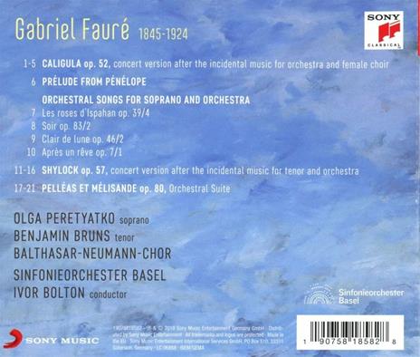 The Secret Fauré. Musica per orchestra e Suites - CD Audio di Gabriel Fauré,Ivor Bolton,Orchestra Sinfonica di Basilea,Olga Peretyatko - 2