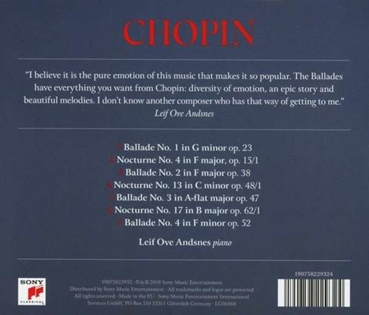Ballate e notturni - CD Audio di Frederic Chopin,Leif Ove Andsnes - 2