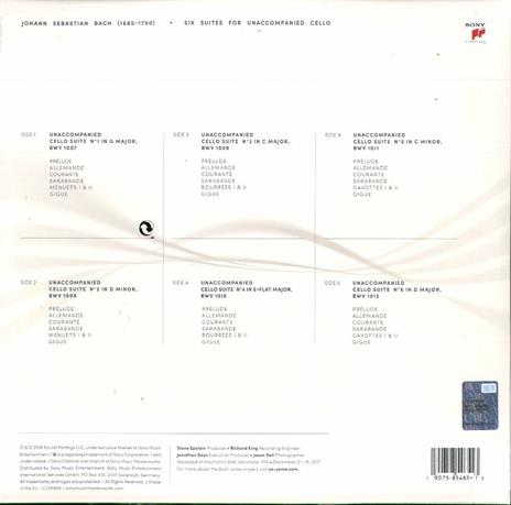 Six Evolutions. Suites per violoncello - Vinile LP di Johann Sebastian Bach,Yo-Yo Ma - 2