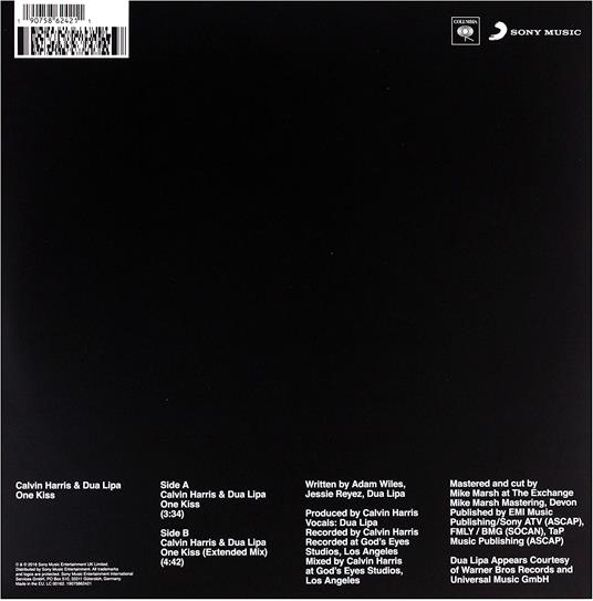 One Kiss (12inch Maxi Single) (Picture Disc) - Vinile LP di Calvin Harris,Dua Lipa - 2