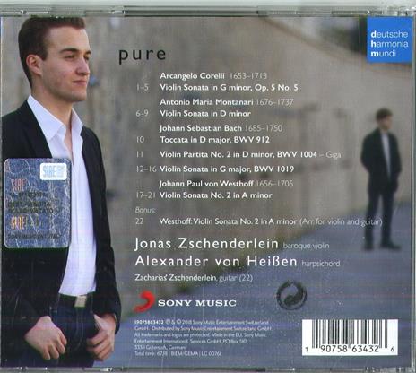 Pure. Bach in Italy - CD Audio di Johann Sebastian Bach,Jonas Zschenderlein,Alexander von Heißen - 2