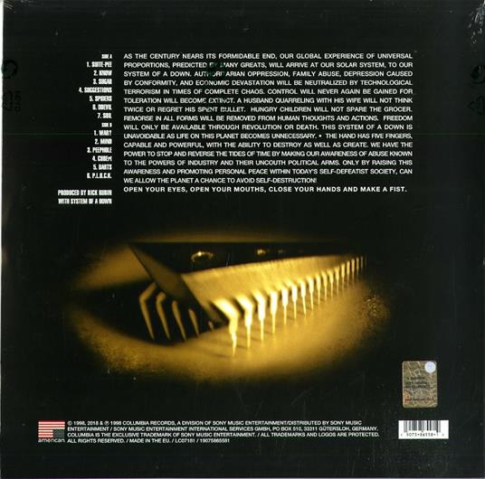 System of a Down - Vinile LP di System of a Down - 2