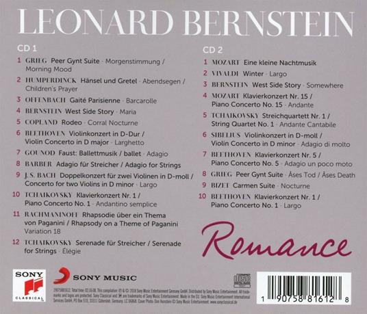 Bernstein Romance - CD Audio di Leonard Bernstein - 2