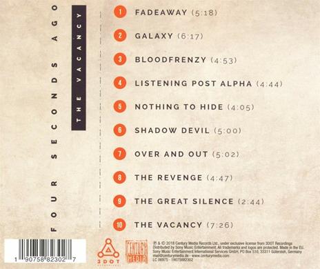The Vacancy - CD Audio di Four Seconds Ago - 2