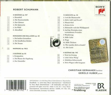 Wanderung - CD Audio di Robert Schumann,Christian Gerhaher,Gerold Huber - 2