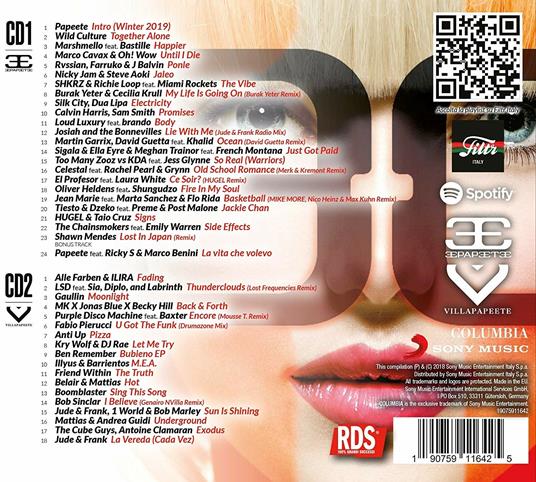 Papeete Beach Compilation vol.30 Winter Selection 2019 - CD Audio - 2
