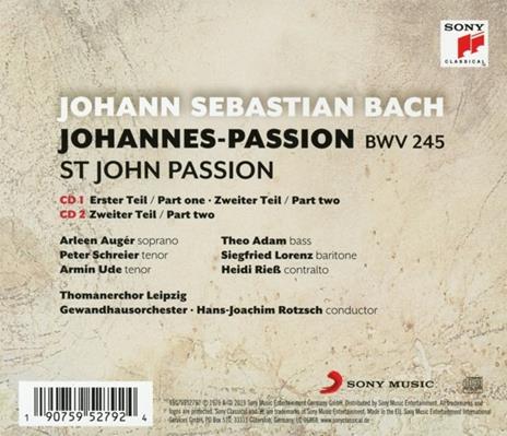 Passione secondo Giovanni - CD Audio di Johann Sebastian Bach - 2