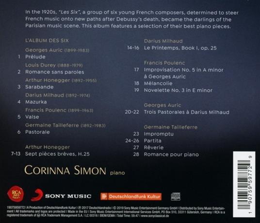 L'Album Des Six - CD Audio di Corinna Simon