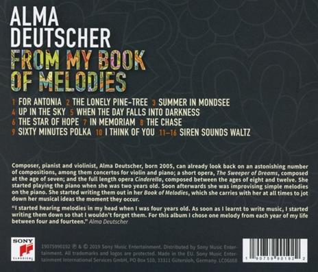 Alma Deutscher: From My Book Of Melodies - CD Audio - 2
