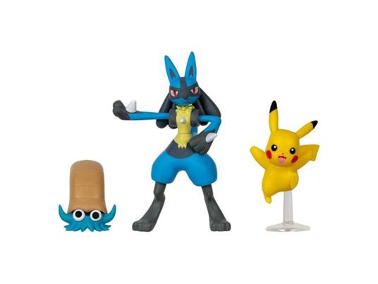 Pokémon Battle Figura Set Figura 3-pack Pikachu, Omanyte, Lucario Jazwares