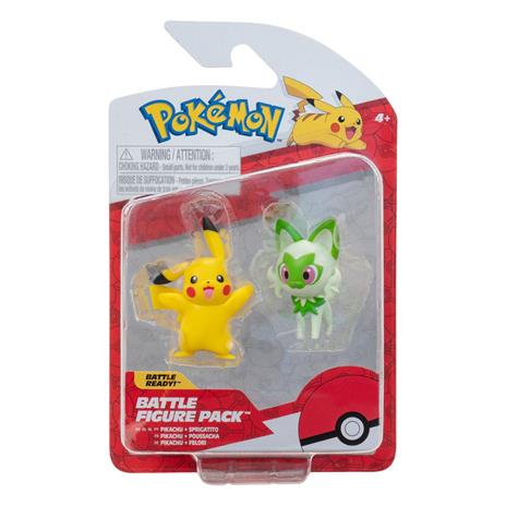 Jazwares - Pokémon Gen IX - Battle Figure Pack Mini Figure 2-Pack Pikachu & Sprigatito 5 cm - 2