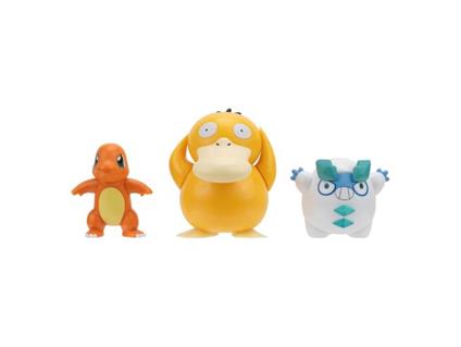 Pokémon Battle Figura Set 3-pack Ciondoloander -4, Galarian Darumaka, Psyduck 5 Cm Jazwares