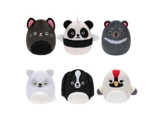Squishville Mini Squishmallows Peluche Figura 6-pack Black & White Squad 5 Cm Jazwares