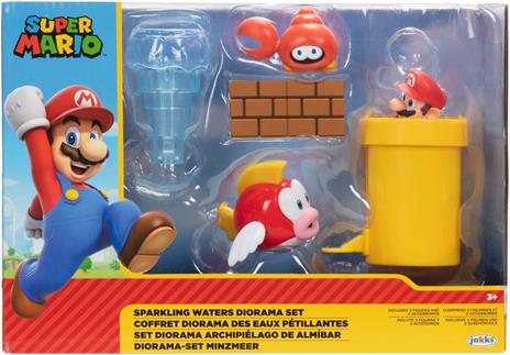 Super Mario Bros Sparkling Waters diorama set 6cm Jakks Pacific