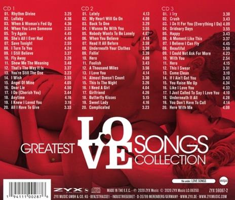 Greatest Love Songs Collection - CD Audio - 2