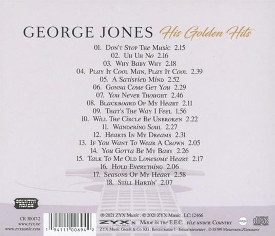 His Golden Hits - CD Audio di George Jones