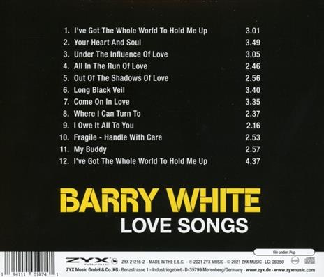 Love Songs - CD Audio di Barry White - 2