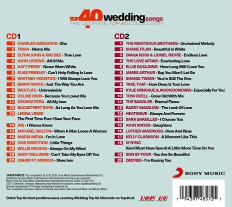 Top 40 - Wedding Songs - CD Audio - 2