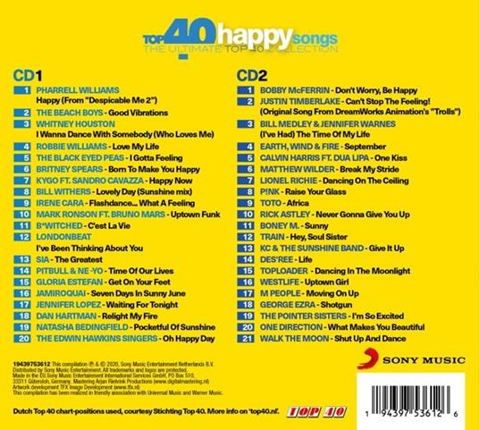 Top 40 - Happy Songs - CD Audio - 2