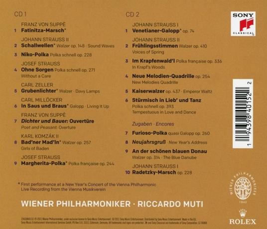 Neujahrskonzert 2021 - CD Audio di Riccardo Muti,Wiener Philharmoniker - 2