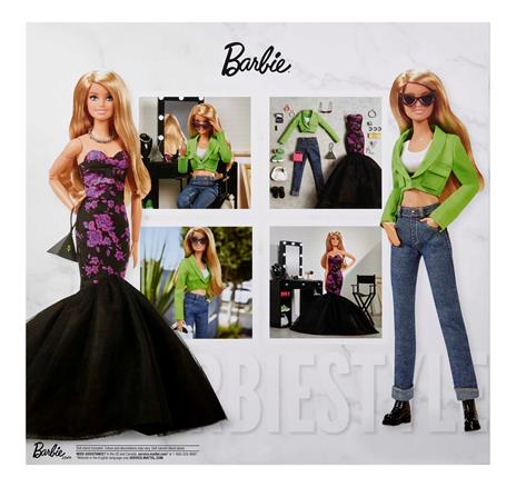 ?Barbie - @BarbieStyle Studio Set moda con bambola Barbie bionda completamente snodata, include specchiera con sedia - 6